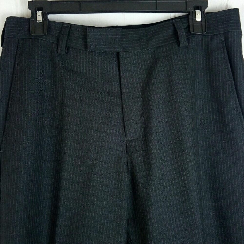 Kenneth Cole Black Pinstripe 32x30 Dress Pants